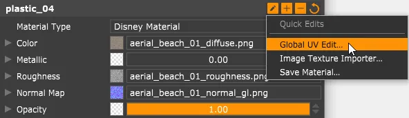 Activate global UV edit