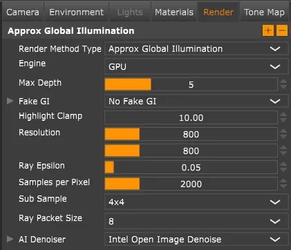Approx GI settings