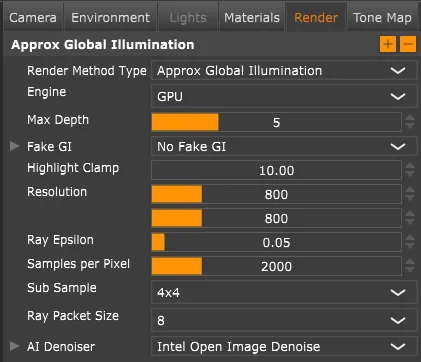 Approx GI settings