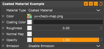 Coated material configuration