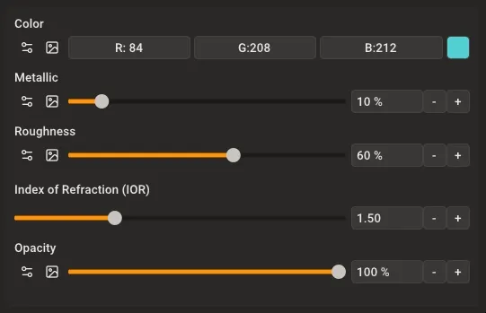 Adjusting constant values with sliders