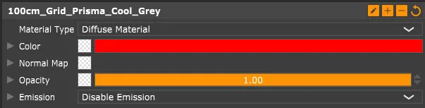Diffuse material configuration