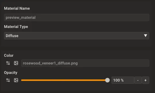 Diffuse material configuration