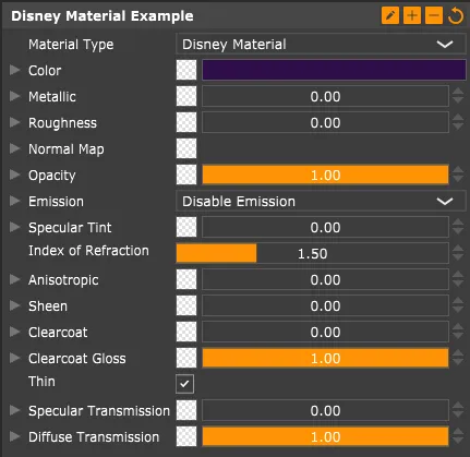 PBR material configuration