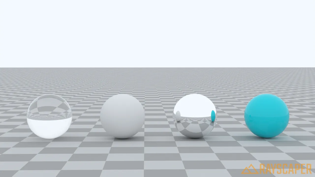 Scene with light blue color environment