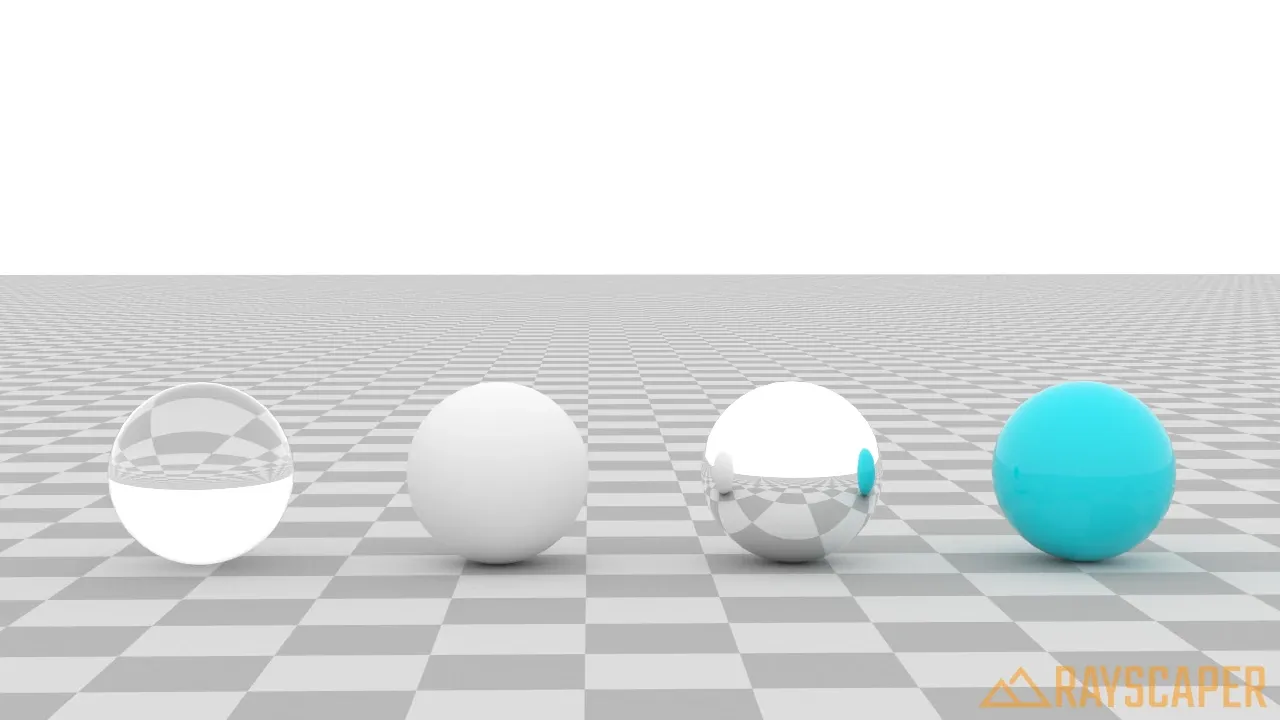 Scene with white color environment