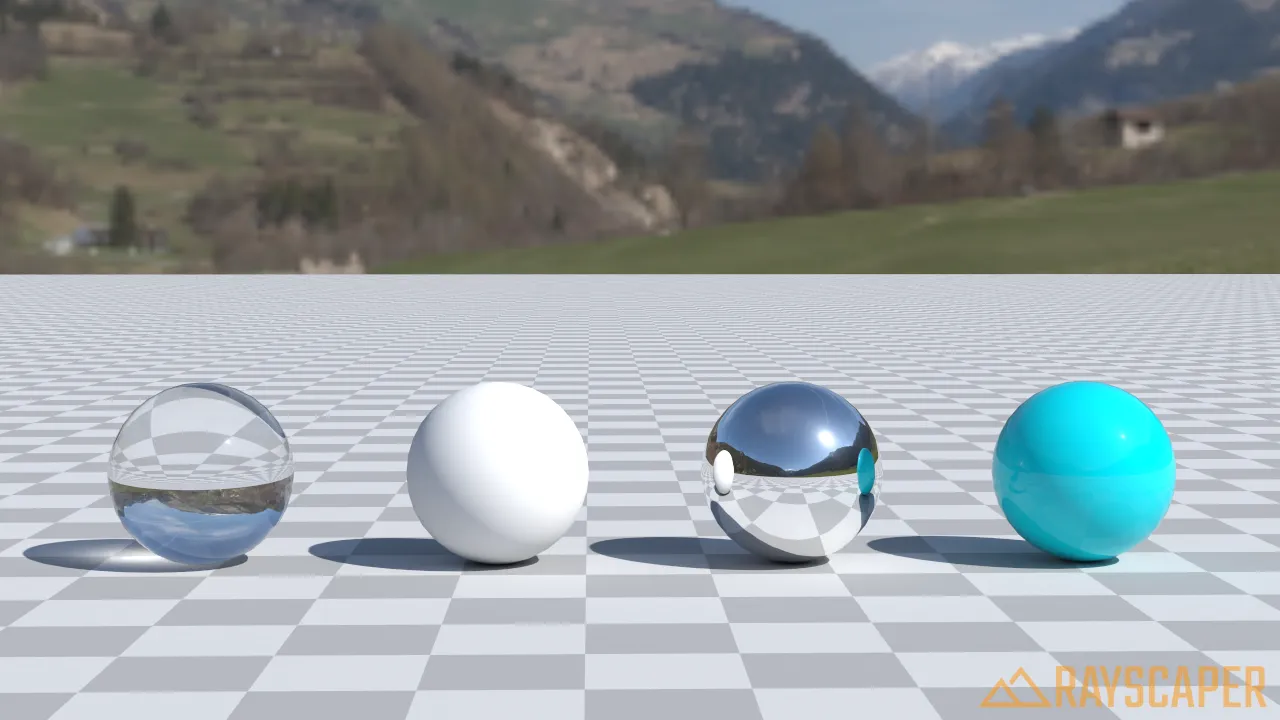 Scene rendered with HDRI environment lighting