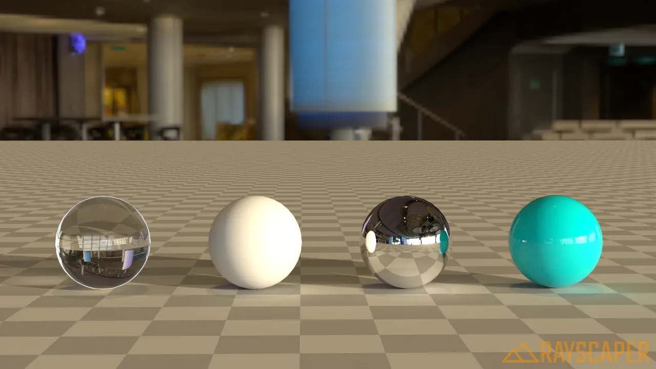 Scene lit with indoor HDRI