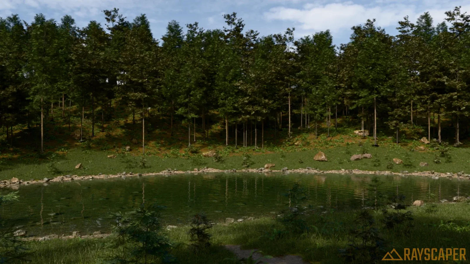 Forest Pond by Rayscaper example scene