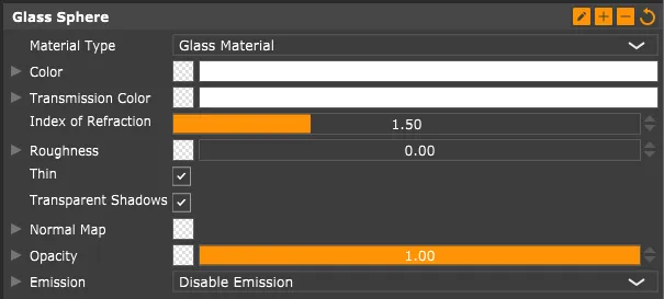 Glass material configuration