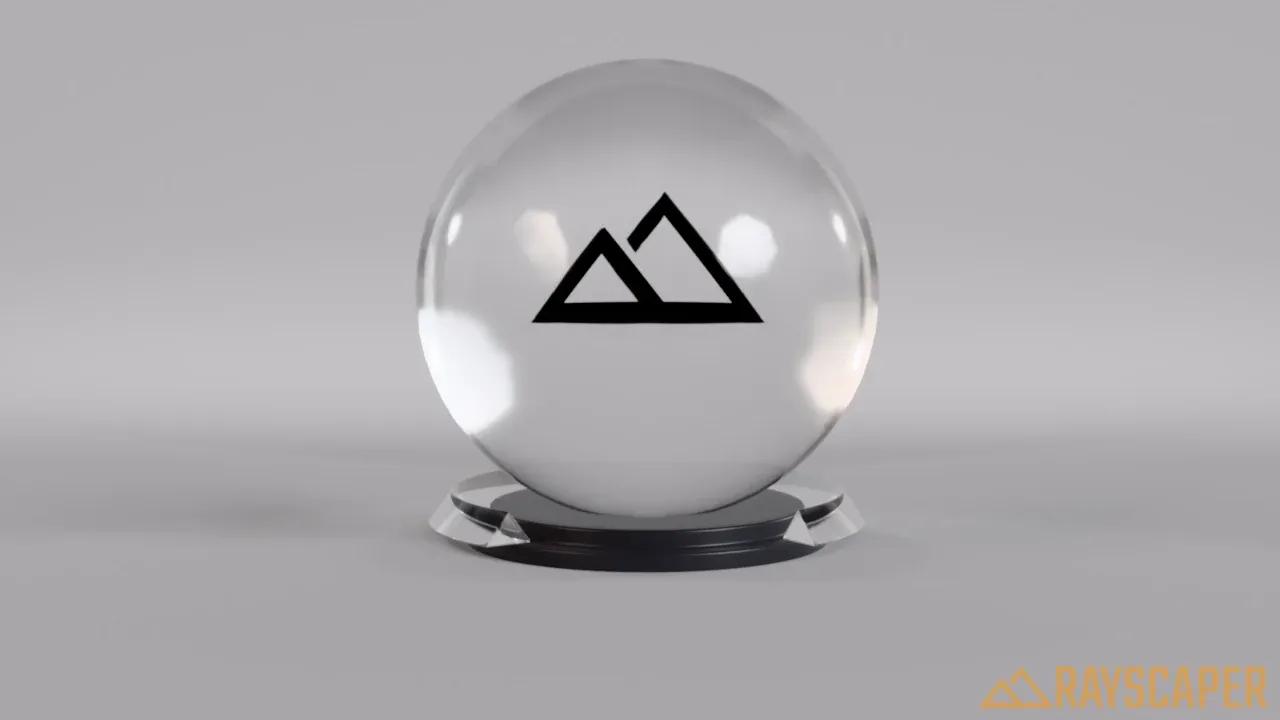 A slightly frosted glass ball