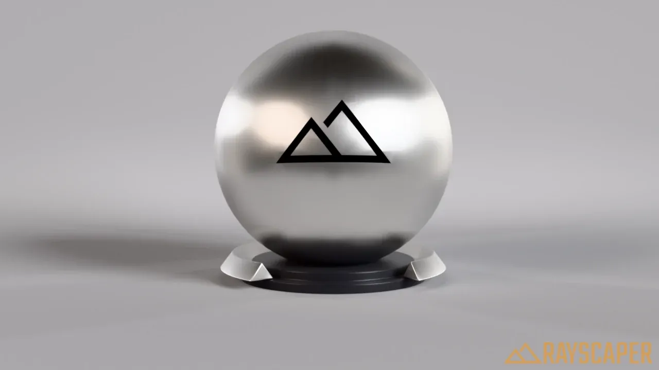 A satin silver ball with stretched highlights
