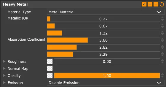 Metal material configuration