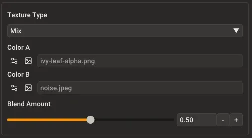 Mix texture settings