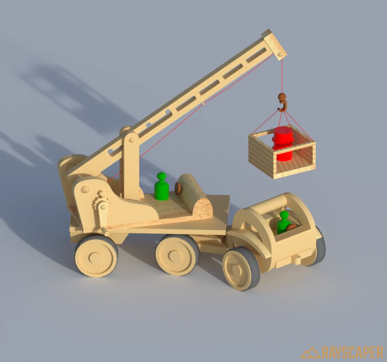 The orthographic camera maintains parallel lines and uniform scale regardless of distance, ideal for technical drawings.