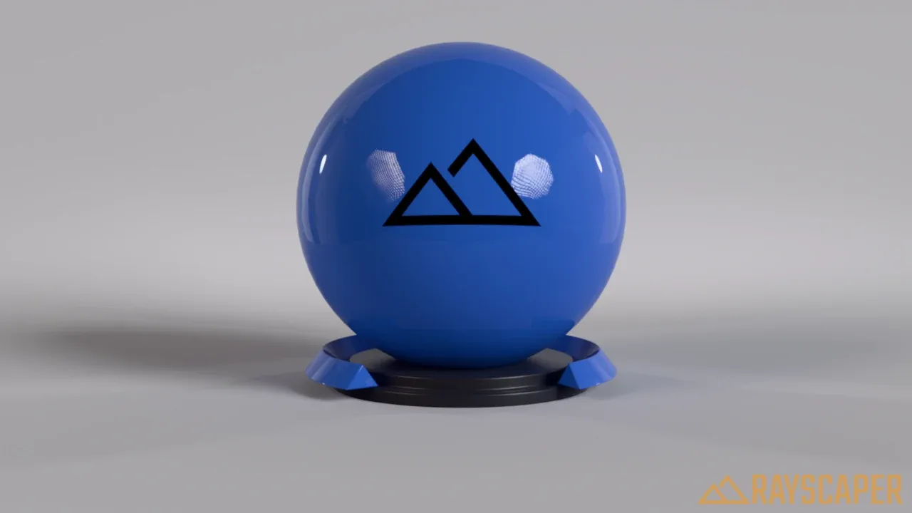 A blue ball with a light coating