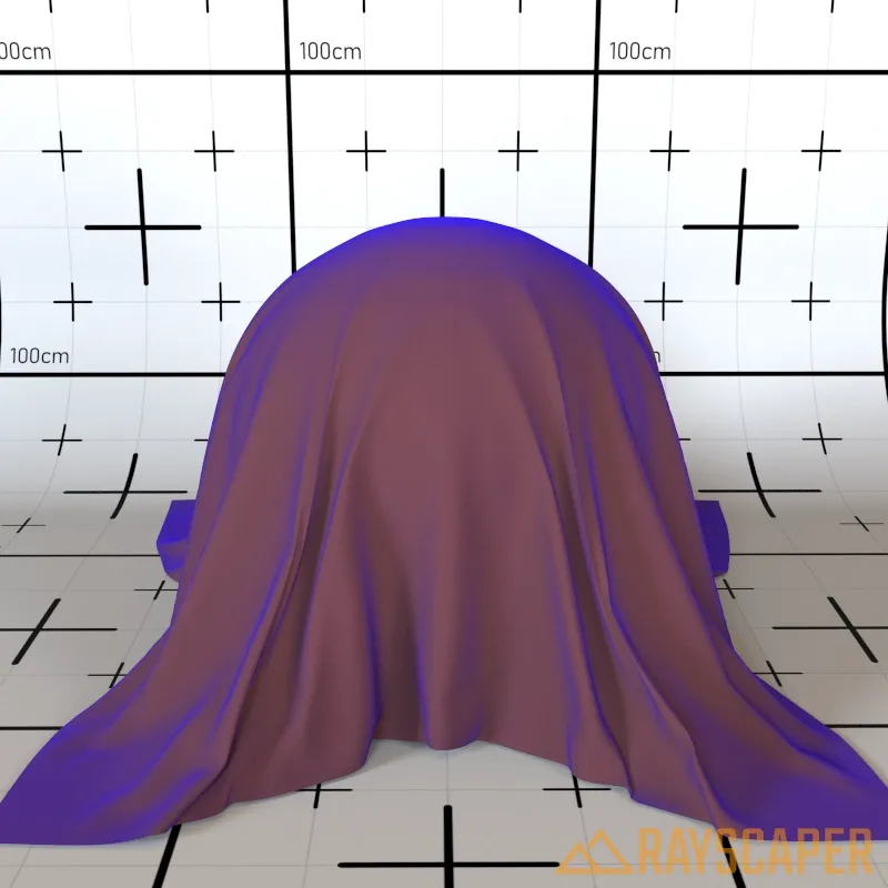 PBR material with blue sheen tint