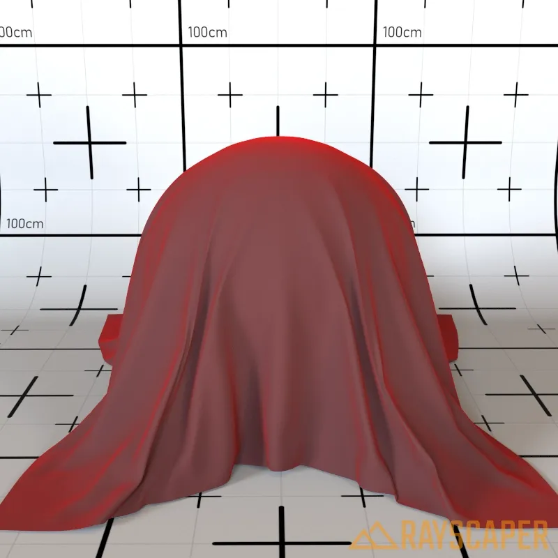 PBR material with red sheen tint