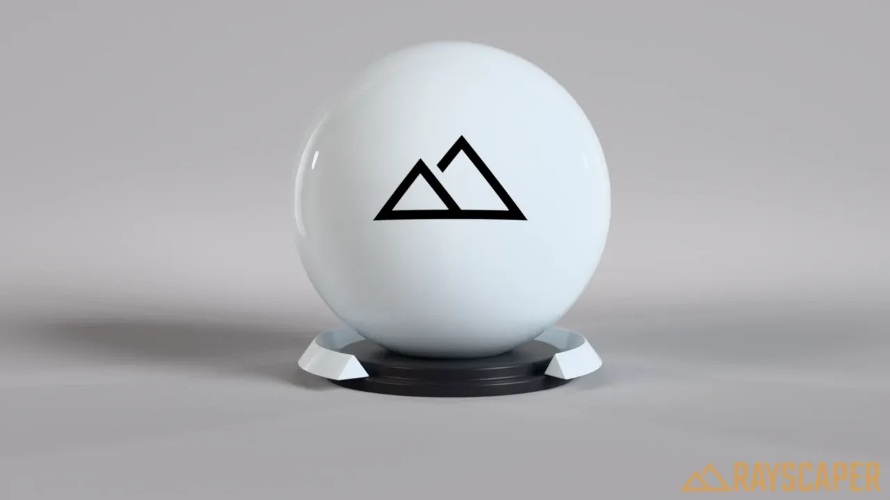 An opaque pale blue ball