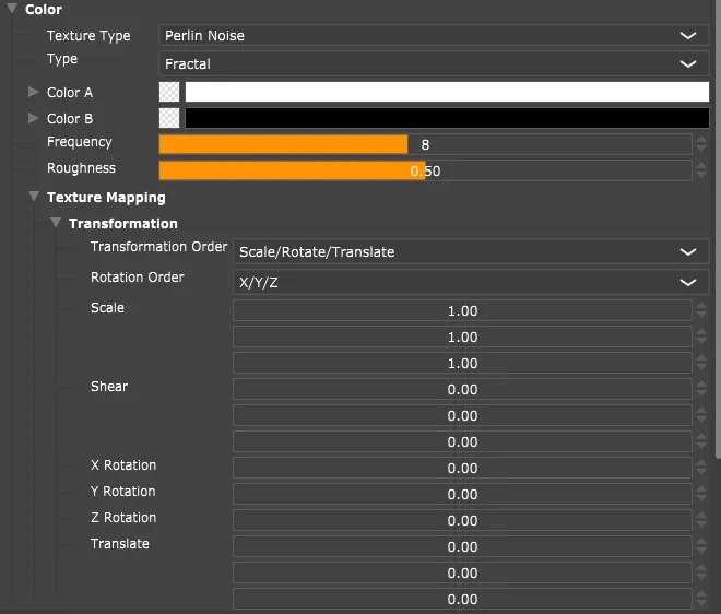 Mix texture configuration