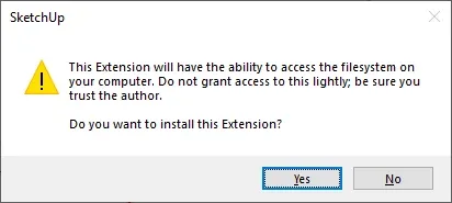 Confirm the permissions.