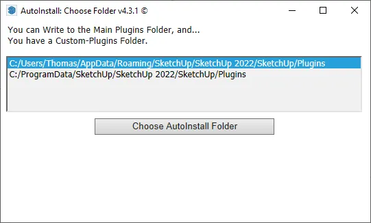 Choose the Rayscaper installation path.