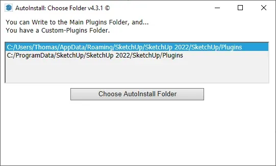 Choose the Rayscaper installation path.