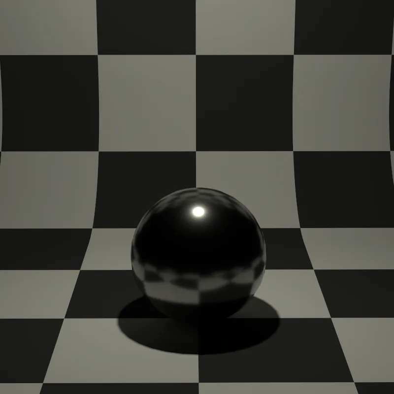 Scene lit with point light