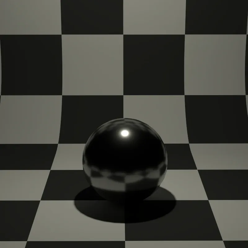 Scene lit with point light