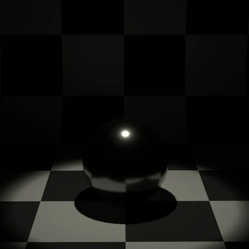 Scene lit with spotlight