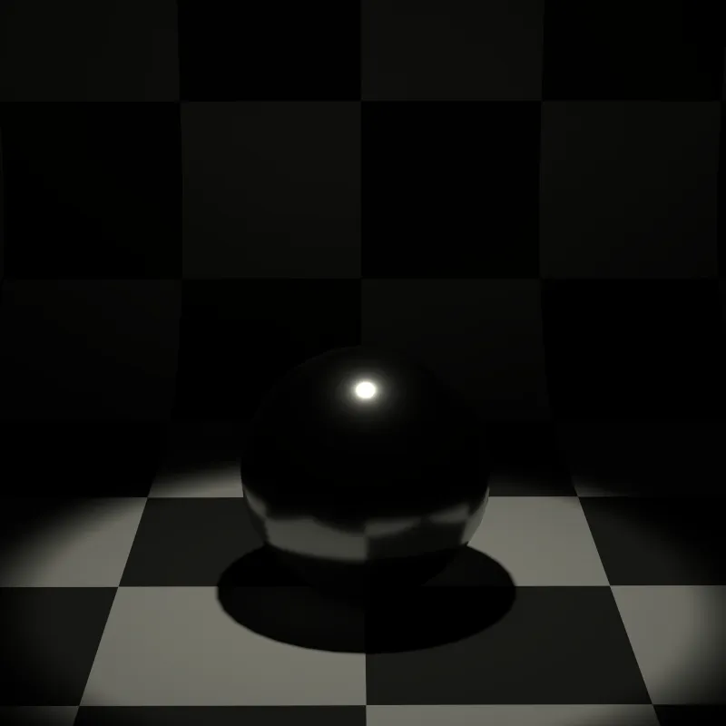 Scene lit with spotlight