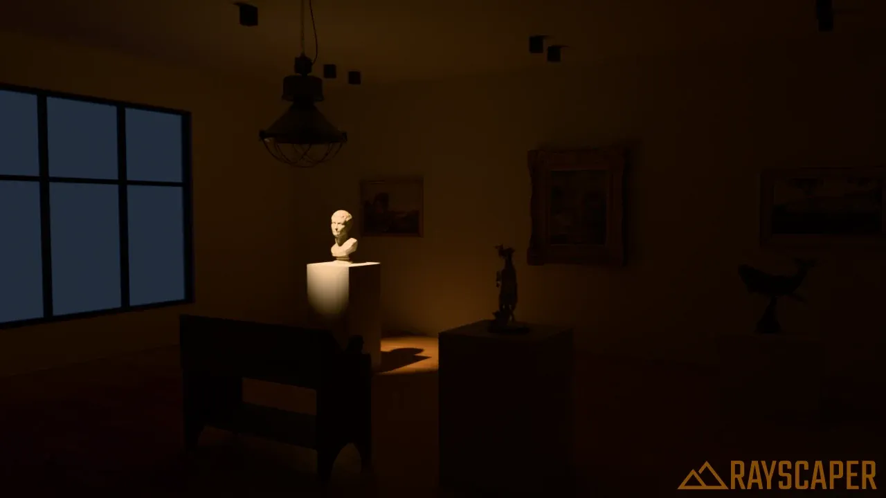 A spotlight that fades out gradually