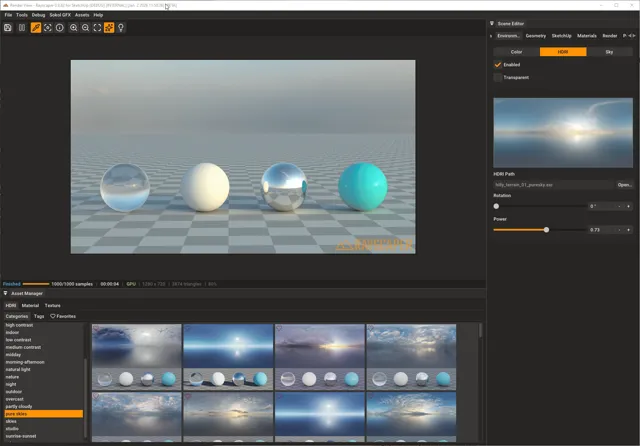 Drag and drop HDRI from Asset Browser